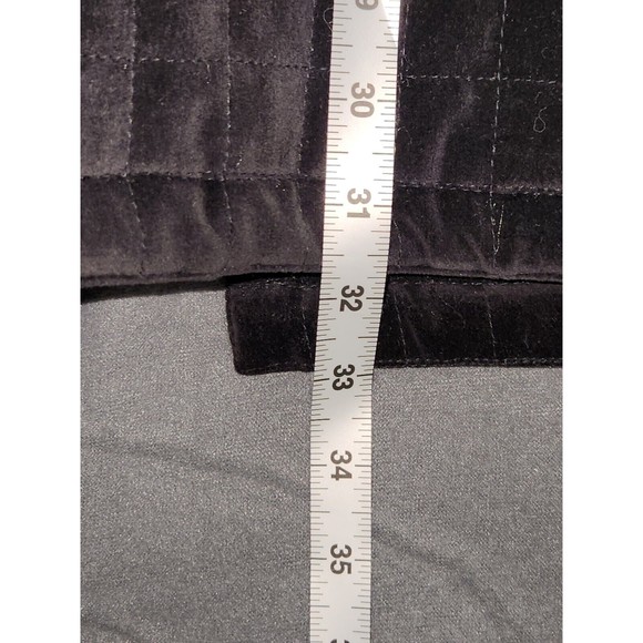 Vtg Talbots Sz Small Blazer Jacket Black Quilted Velvet Pocket Lined Work Button - Picture 4 of 7